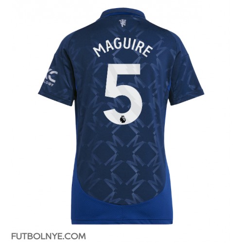 Camiseta Manchester United Harry Maguire #5 Visitante Equipación para mujer 2024-25 manga corta